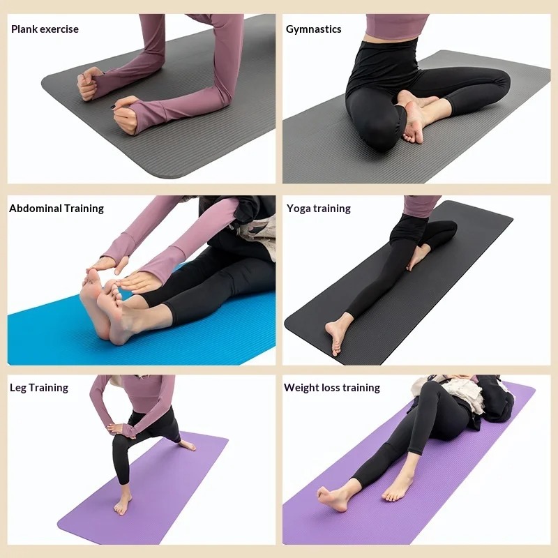 Pilates Yoga Home Workout - Extra Dicke Rutschfeste Yogamatte Stoßdämpfende Extra