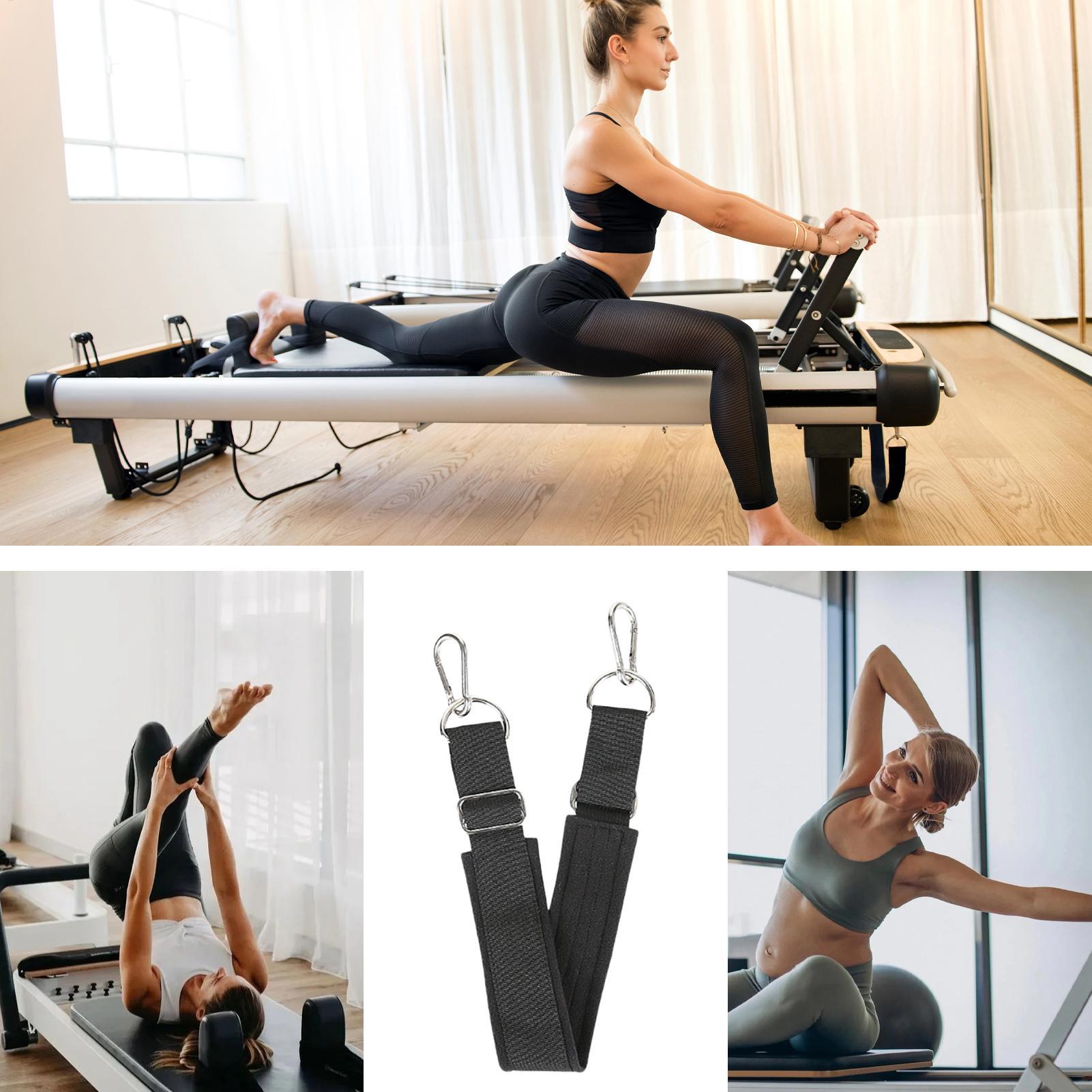Pilates & Yoga Elastic Band - Pilates-Fußgurt, verdickt, verstellbar, rutschfest, strapazierfähig, Yoga-Pilates-Reformer-Fußgurt