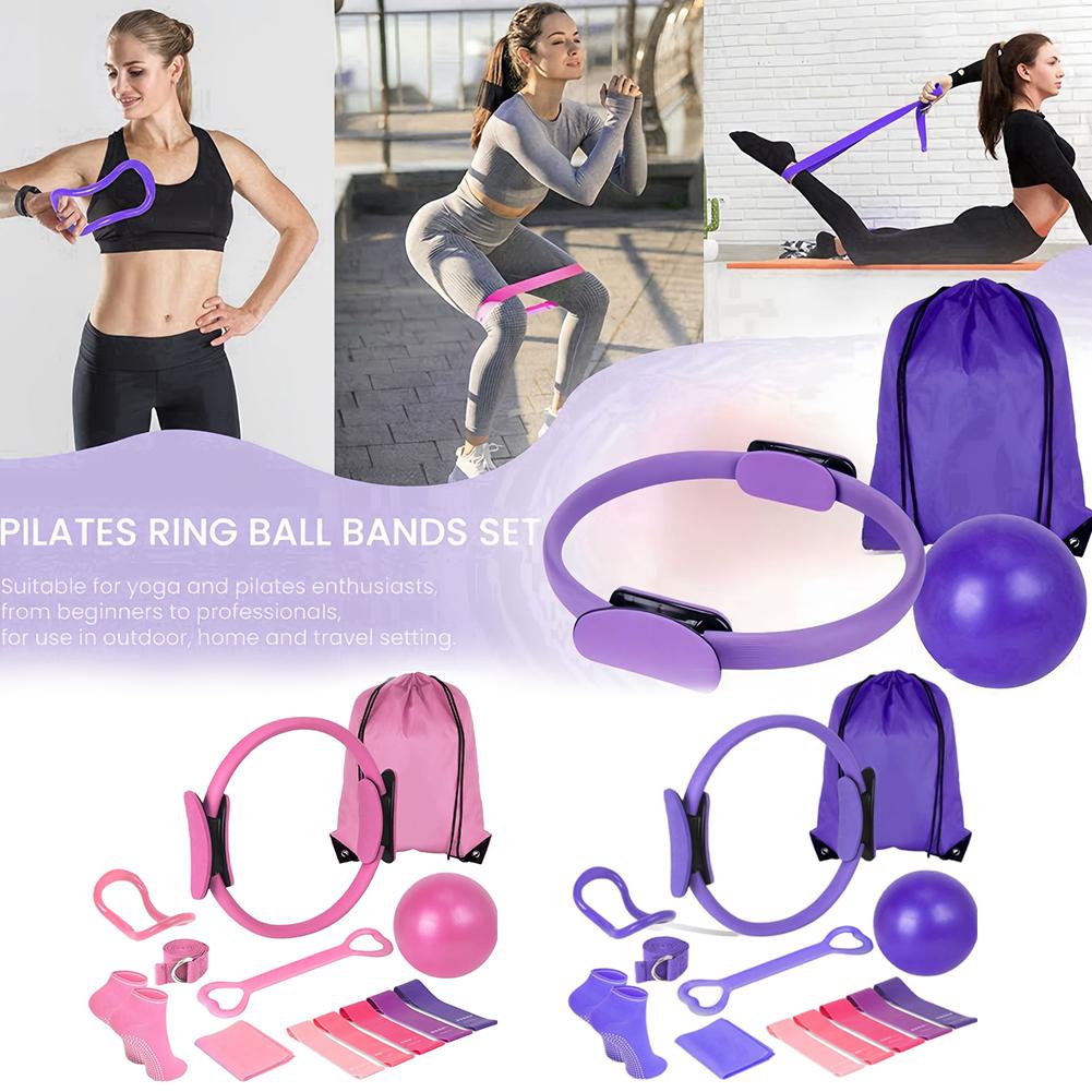 Pilates Yoga Tone - Pilates-Ring-Set, 13-teilig – Heim-Fitnessgeräte für Krafttraining,