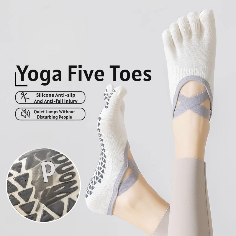 Yoga Pilates Yoga - Sommerliche dünne Fünf-Finger-Yoga-Socken, speziell für Indoor-Sportarten,