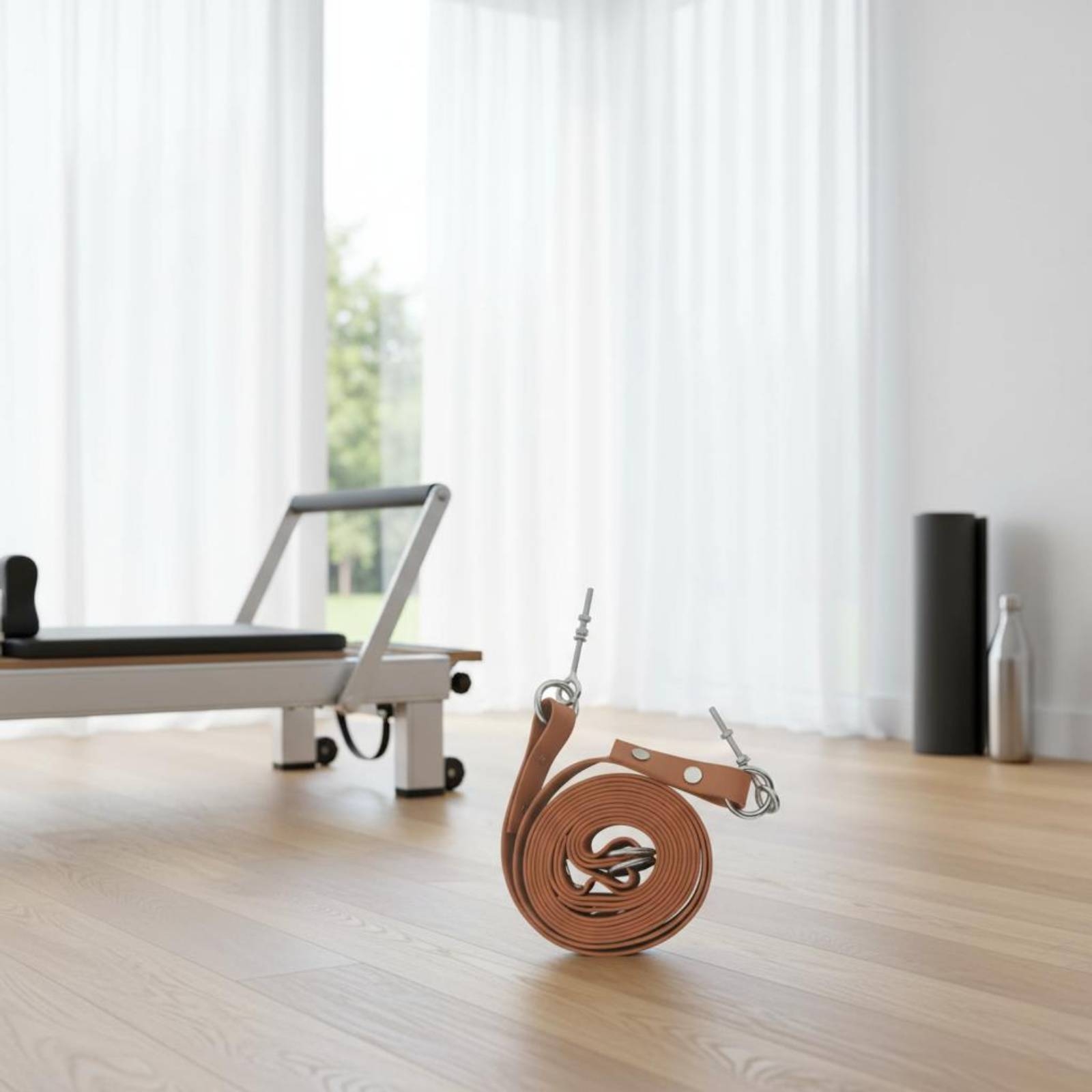 Pilates & Yoga Elastic Band - Reformer Doppelschlaufen-Gurt Komfortabler Pilates Doppelschlaufen-Gurt Fitnessgerät