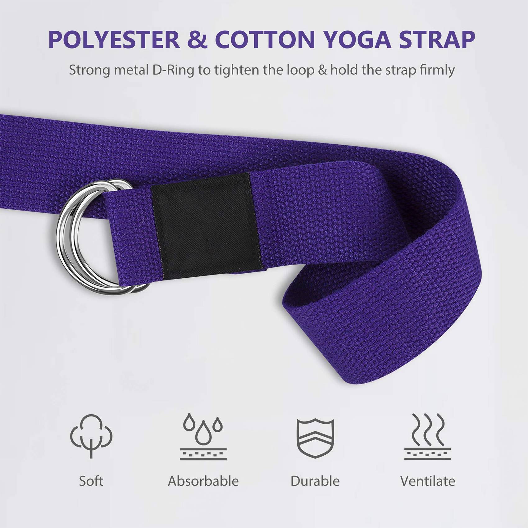 Pilates Yoga Tone - AEB0-Yoga-Block- und Yoga-Gurt-Set, weiche, rutschfeste Yoga-Blöcke