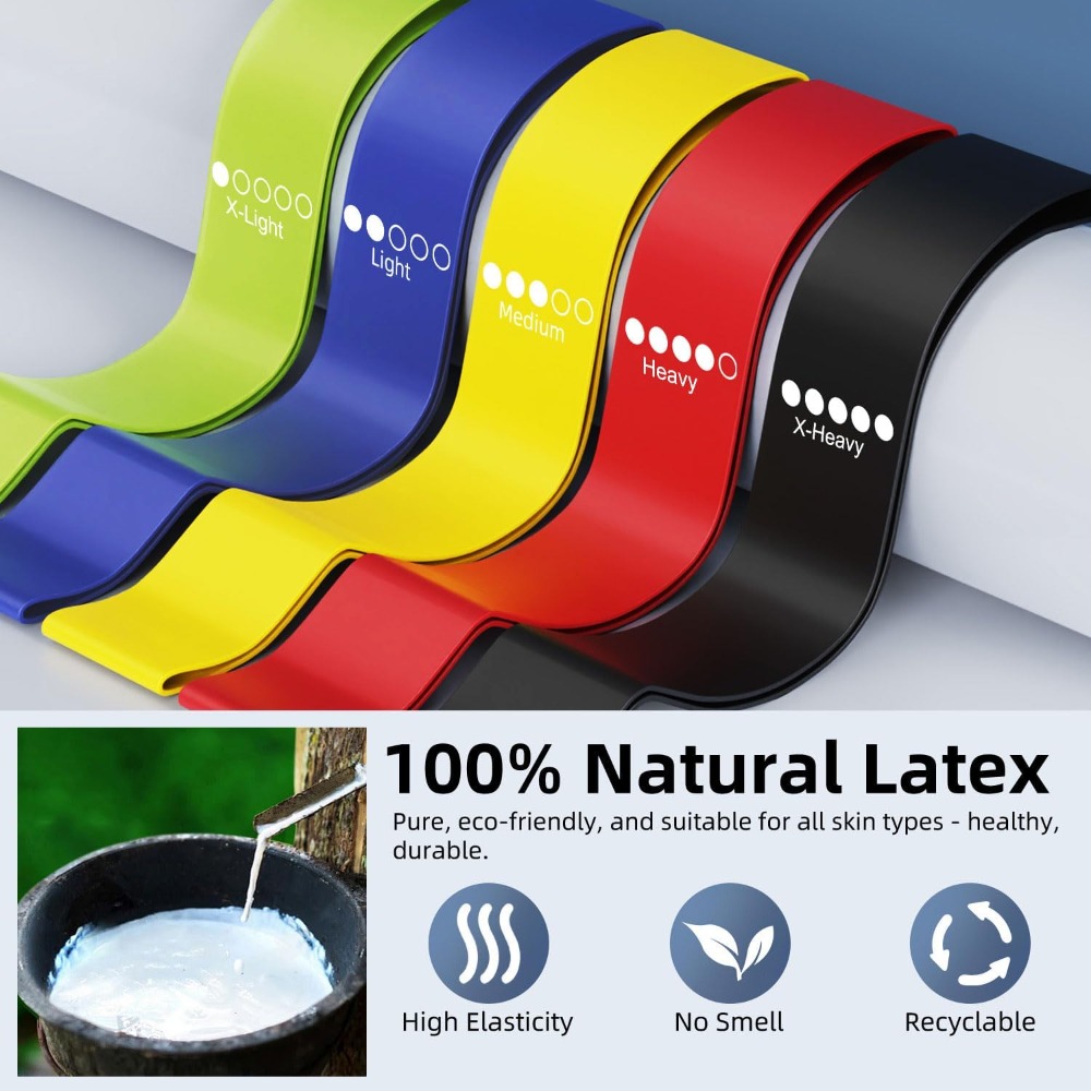 Pilates Yoga Hot - Bestseller: 5-teiliges Widerstandsband-Set für Heimfitness, Yoga,