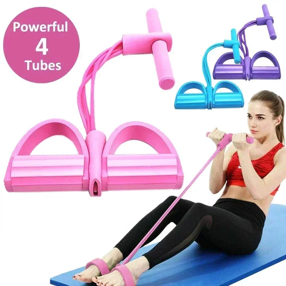Pilates Yoga Home Workout - 4/6 Level Widerstandsband, elastische Bänder mit