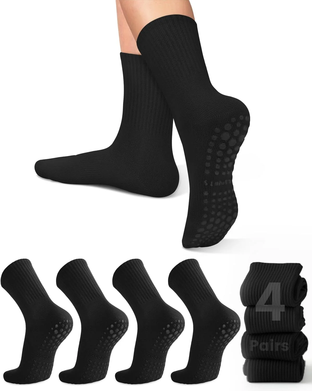 4 Paar Damen-Yoga-Socken, einf – Pilates & Yoga Elastic Band Bewertung und Preis