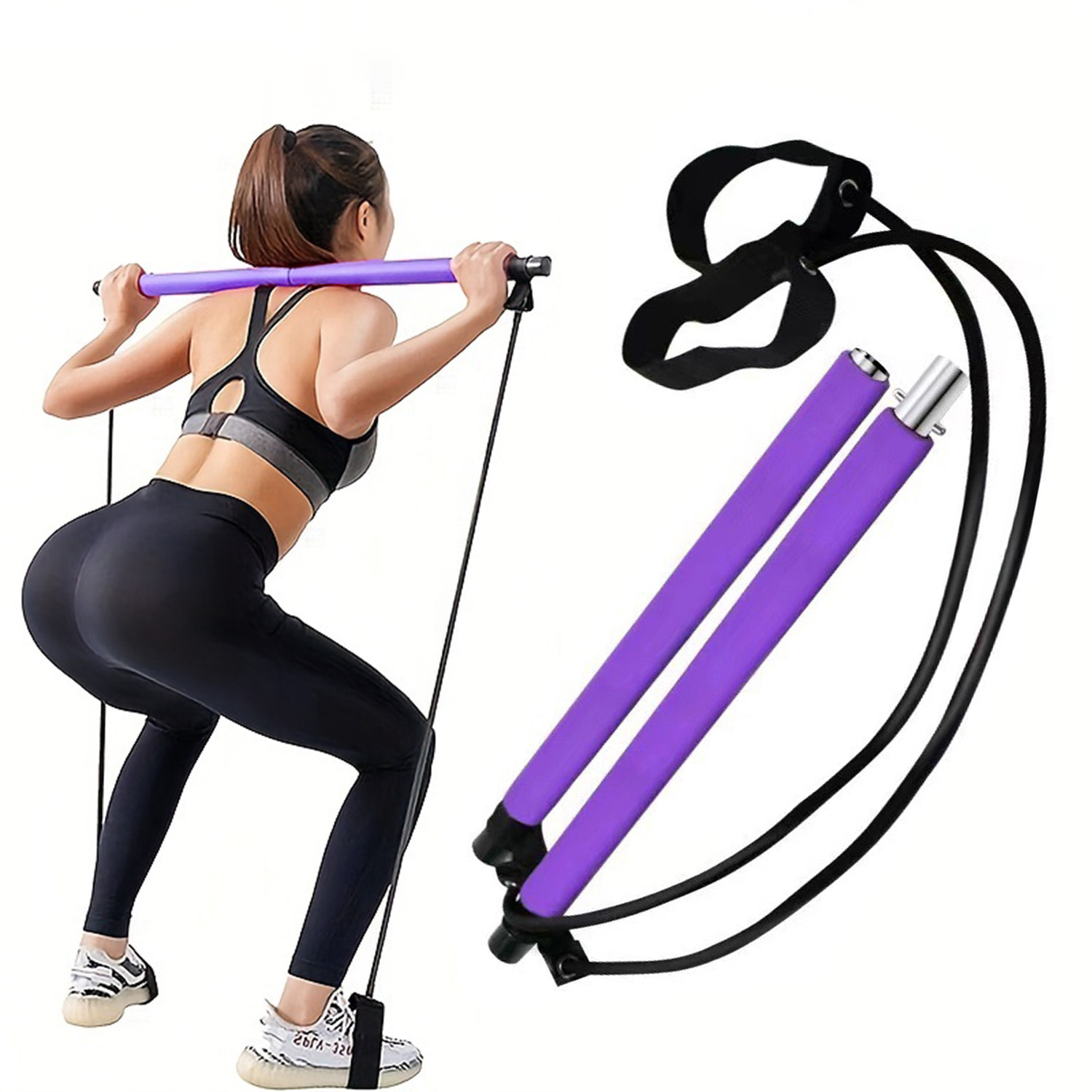 7Pcs Tragbare Yoga Pilates Bar – Pilates Yoga Tone Bewertung und Preis