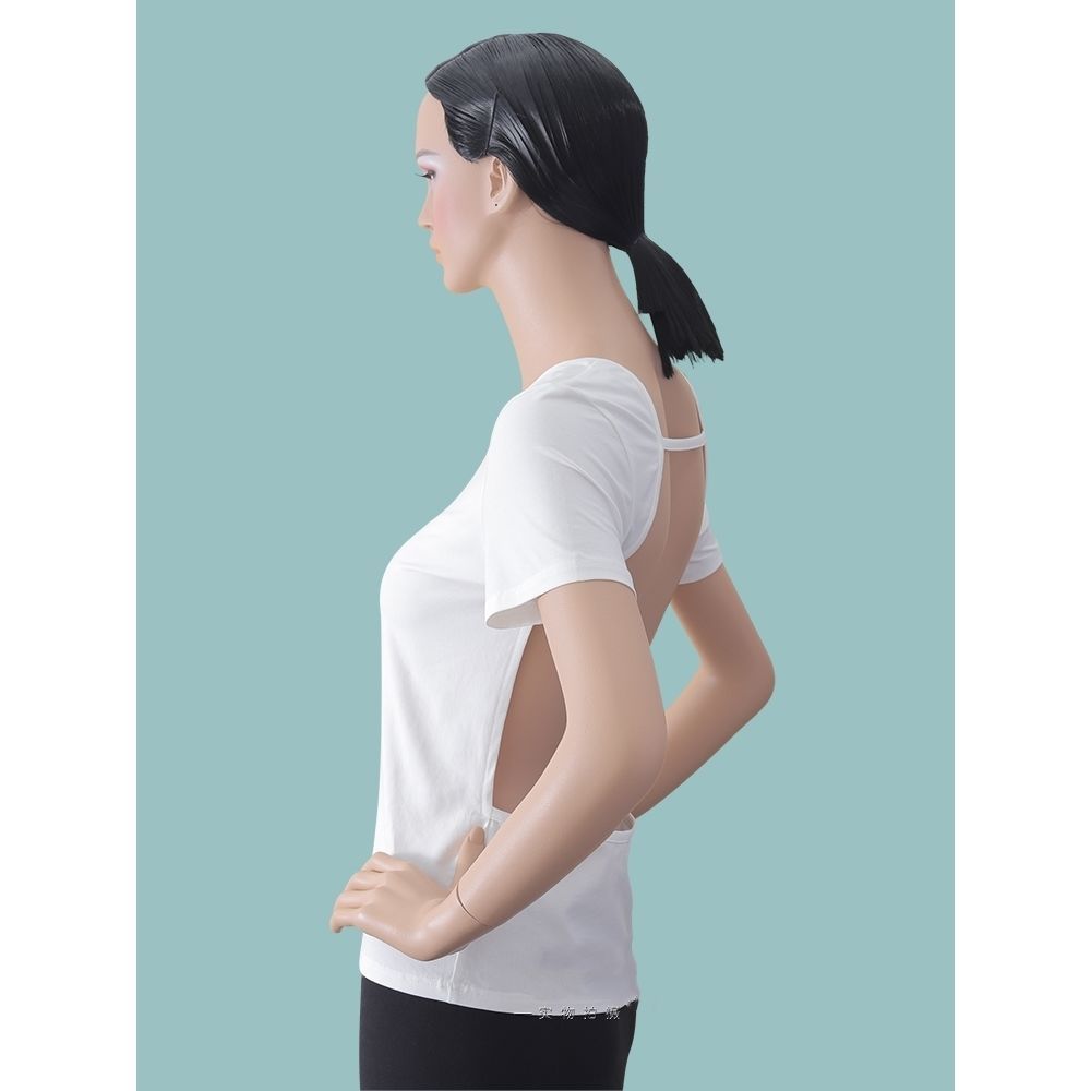 Sexy Rückenfreies Kurzarm-Yoga – Pilates Yoga Hot Bewertung und Preis