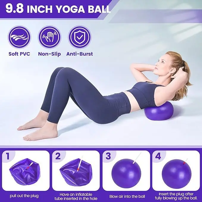 Pilates Ball Set Widerstandsbä – Pilates Yoga Ball Workout Bewertung und Preis